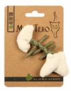 "Mon Tero" ЭКО игрушка  "Рыбья кость" 11см, с кошачьей мятой, зеленая