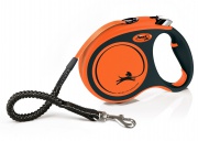 FLEXI рулетка Xtreme L ремень 5 метров до 65кг черный/оранжевый