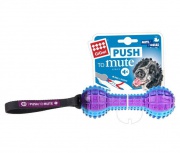 GiGwi 75332 Гантель с отключаемой пищалкой 18см игрушка для собак серия PUSH TO MUTE (TPR резина) 