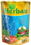 Herbax консервы 100г для кошек Рыбное ассорти с мятой