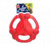 GiGwi 75361 Фрисби 25см (резина) игрушка для собак серия FLYING TUG (красный) 