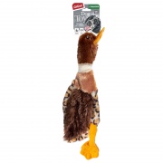 GiGwi 75254 Шкурка утки с пищалкой 32см игрушка для собак серия PLUSH FRIENDZ (иск. мех, текстиль, без набивки) 