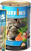 Puffins 415г для кошек кусочкики в желе Рыбное ассорти