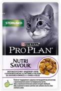 Pro Plan Cat STERILISED 85г кусочки с индейкой в желе, для стерилизованных кошек (пауч)