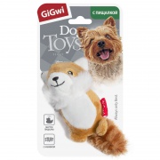 GiGwi 75014 Лисичка с пищалкой 9см игрушка для собак серия PLUSH FRIENDZ (текстиль) 